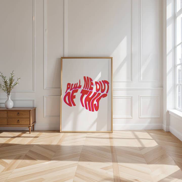 Delilah - Tire-moi de cette impression (Rouge) ❤️🔥 Inspiré par Fred Again pour la vente par Perko Prints LTD