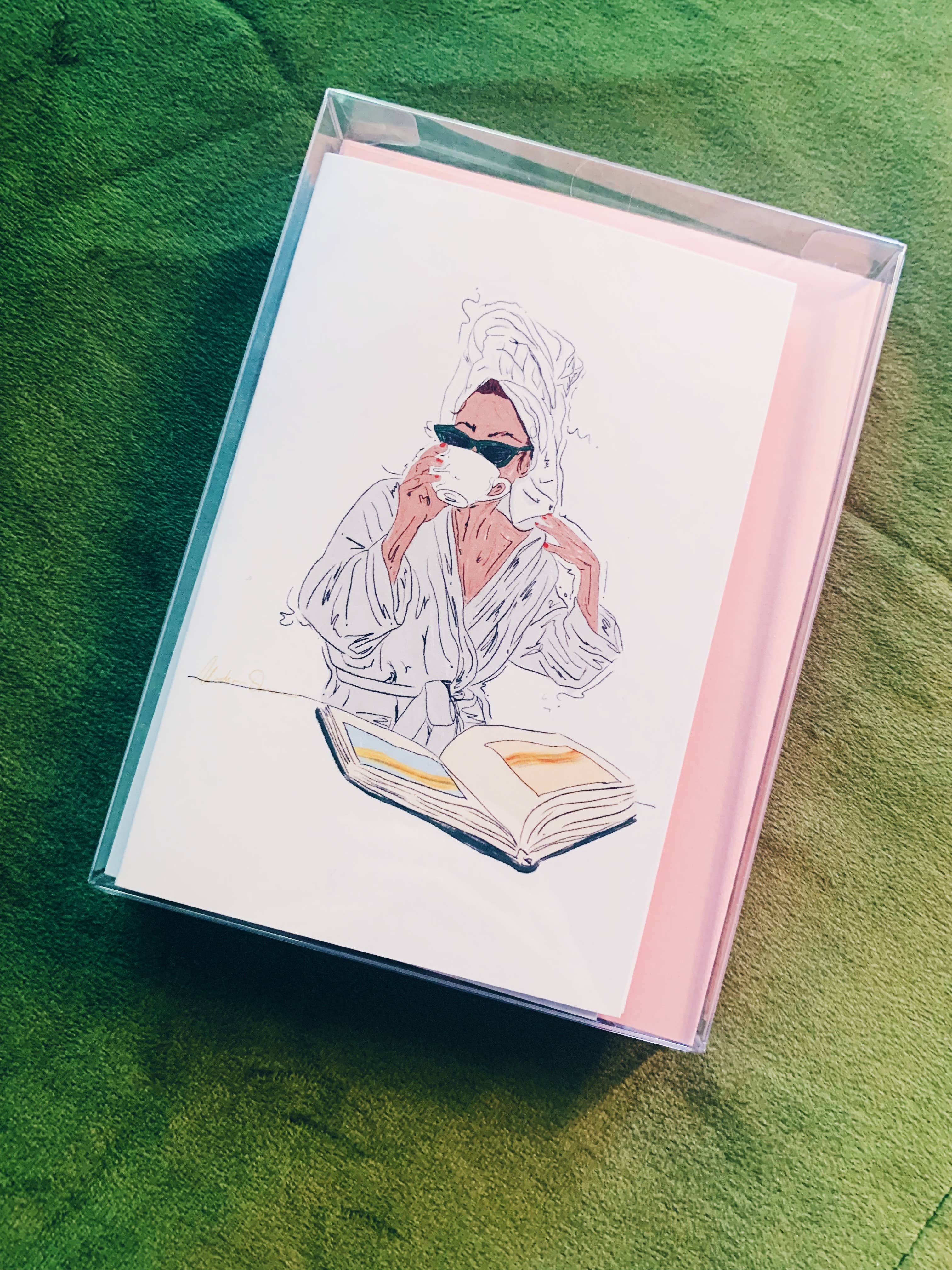 Madison O'Brien Art - Wholesale Everyday Greeting Card - Rothko In the Morning- Box of 6 Cards0