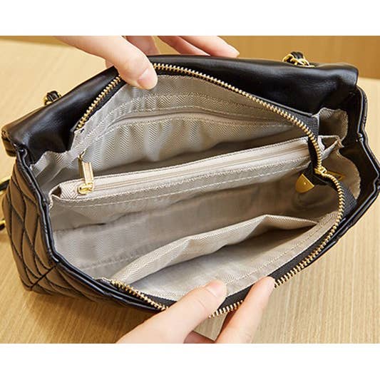 ACCITY - Wholesale Shoulder Bag - Women's - DANDY QUILTING CHIAN STRAPS SHOULDER BAG PURSE_CWAB00052