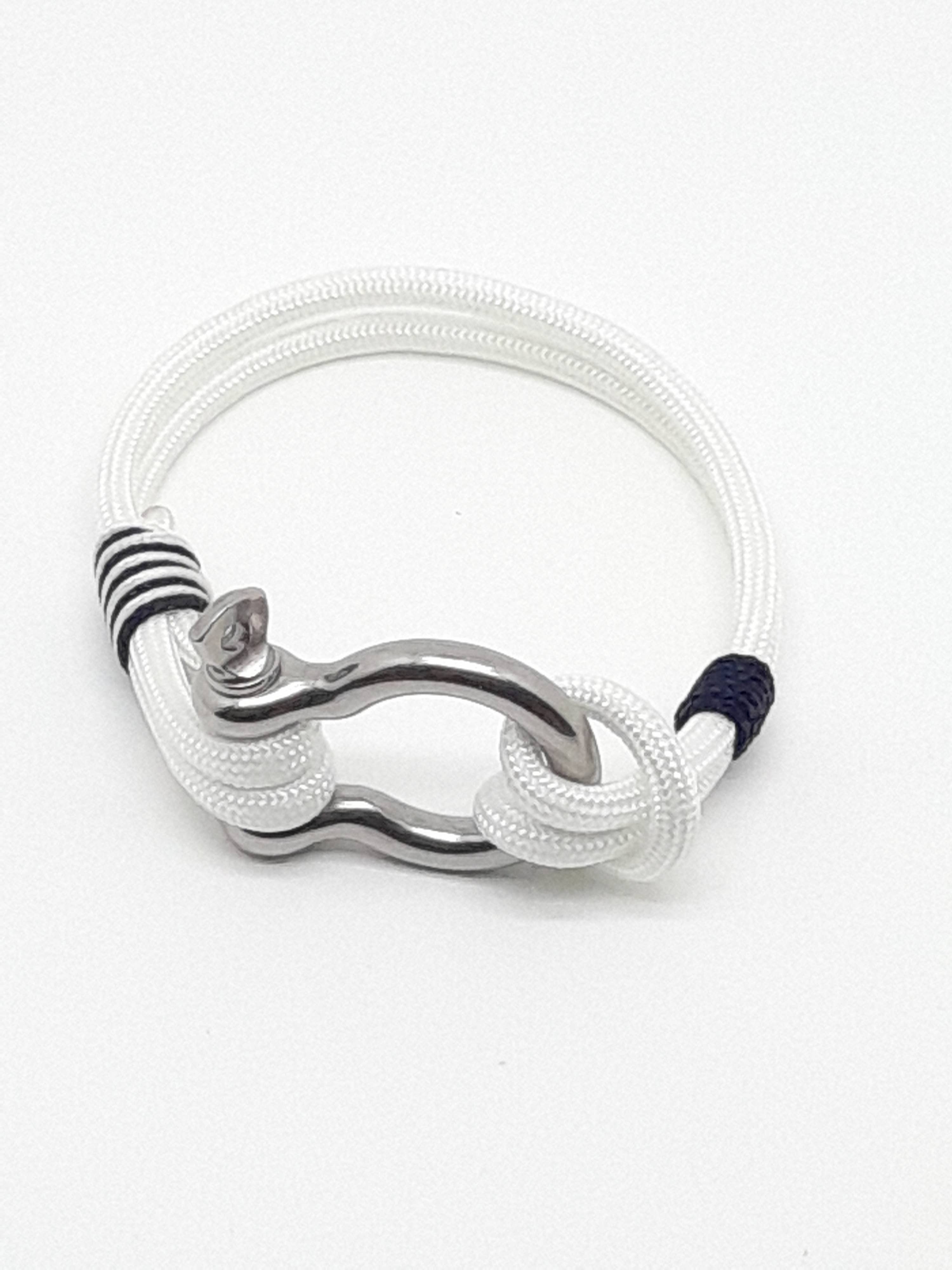 marenostrum créations - Vendita all'ingrosso Bracciale in tessuto/intrecciato - Bracciale navy in acciaio inox2