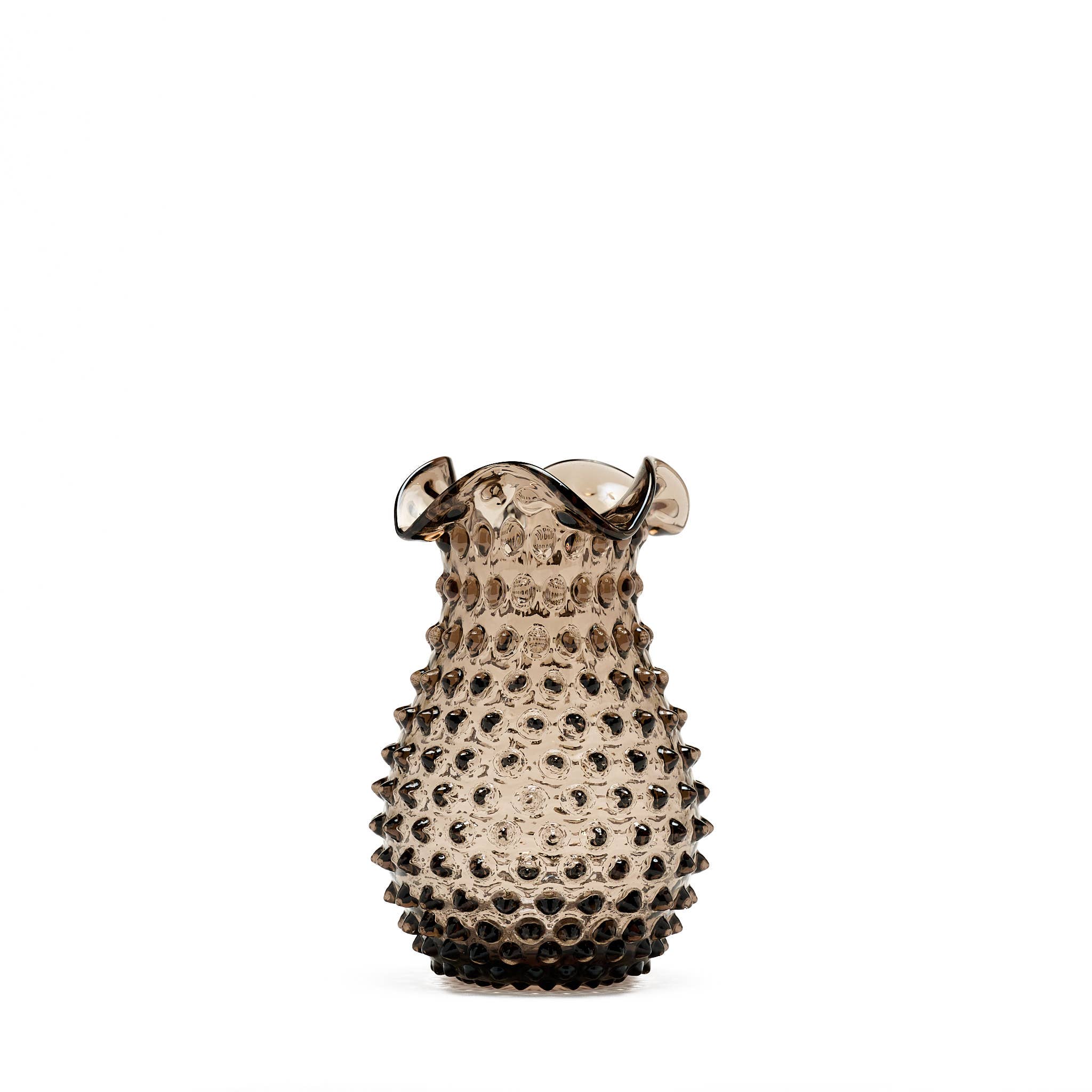 Maure Luxury Gifts - Wholesale Vase - Hobnail Vase | Smoky Amaro | Petal | Bohemian Crystal0