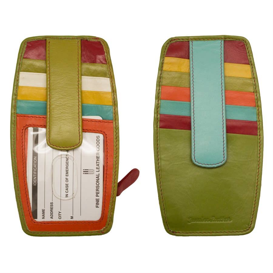 ili New York - Vente Porte-cartes – unisexe - Porte-cartes en cuir 7804 avec poche zippée2