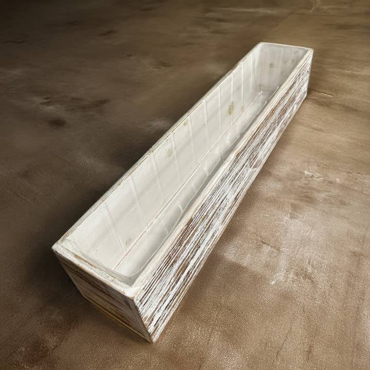 Rectangular Wood Planter - 20"L 4"W 4"H - Box of 24 for wholesale by Jacobson
