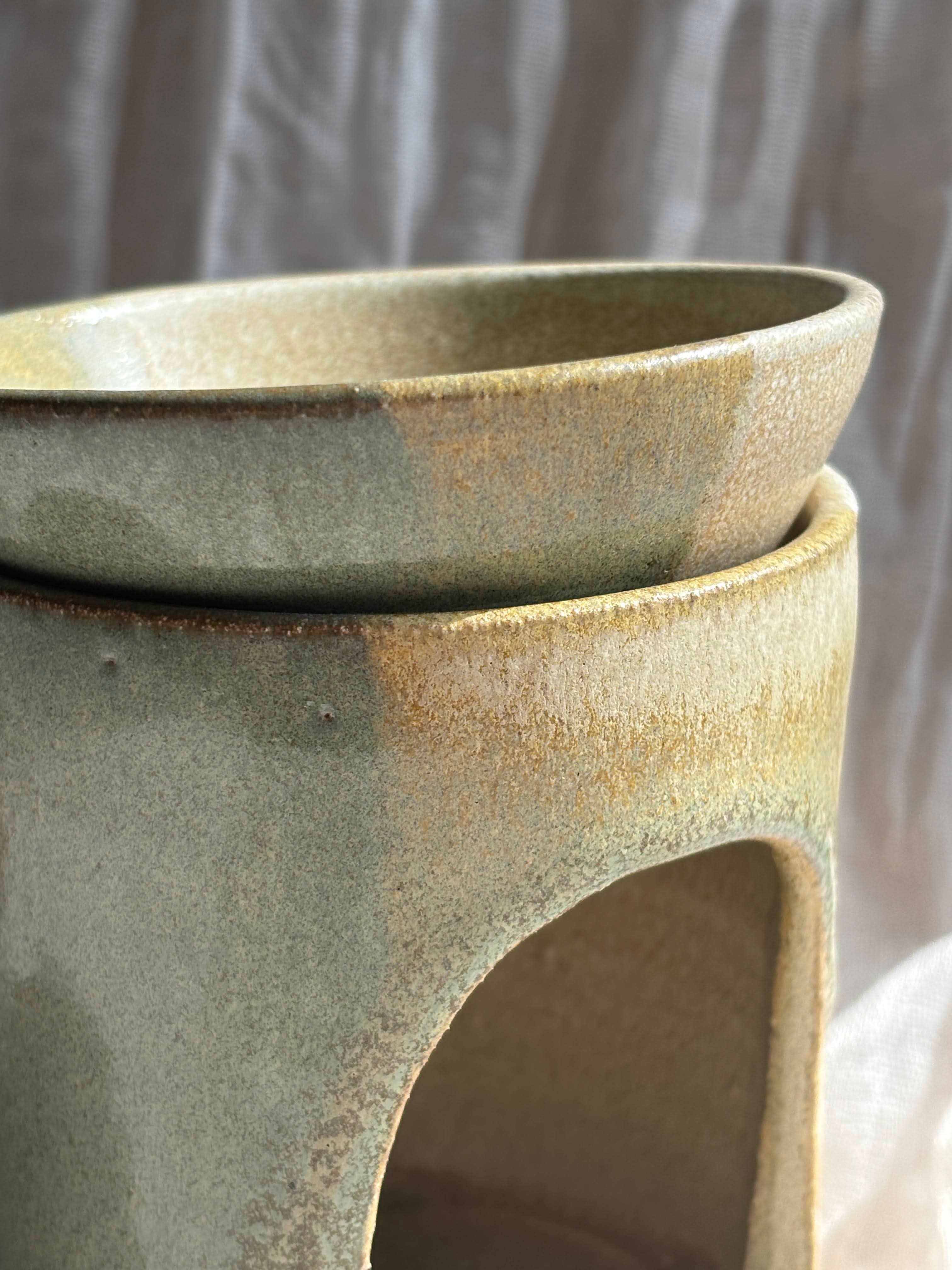 Charlotte Manser Ceramics - Wholesale Wax Warmer - Bamboo Wax Burner1