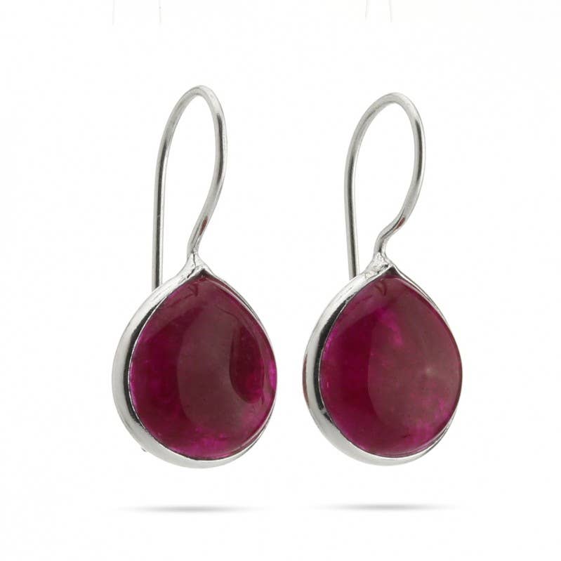 UniArt – Engroshandel Hængeøreringe og creoløreringe – Sølvøreringe med natursten, klassisk pæreform8