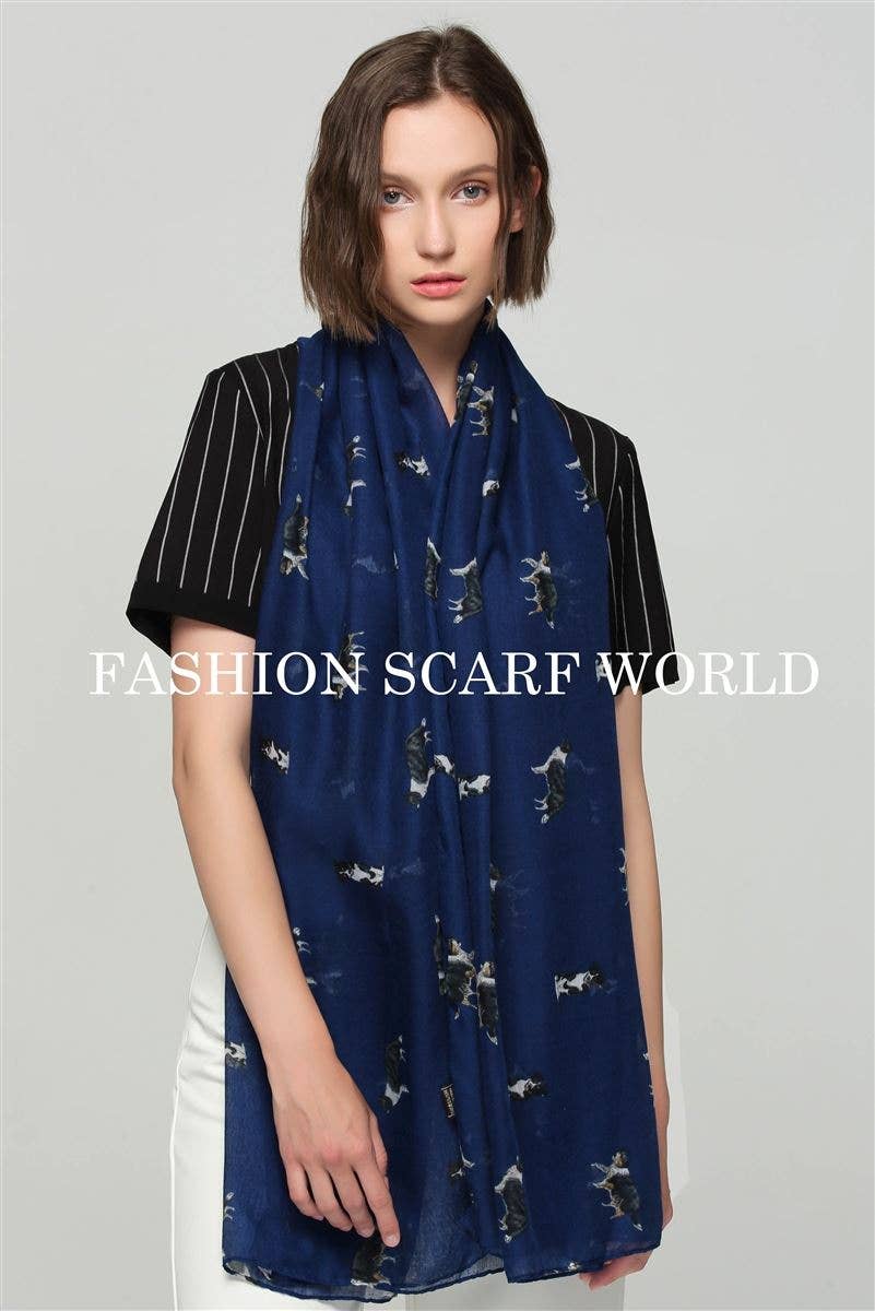 Fashion Scarf World - Wholesale Scarf - Women's - Border Collie Sheep Dog Print Scarf6