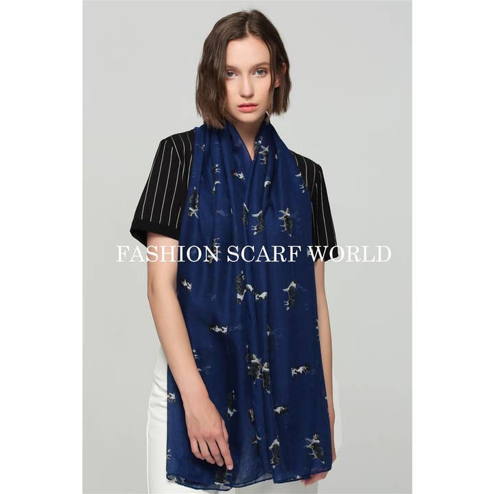 Fashion Scarf World - Wholesale Scarf - Women's - Border Collie Sheep Dog Print Scarf6