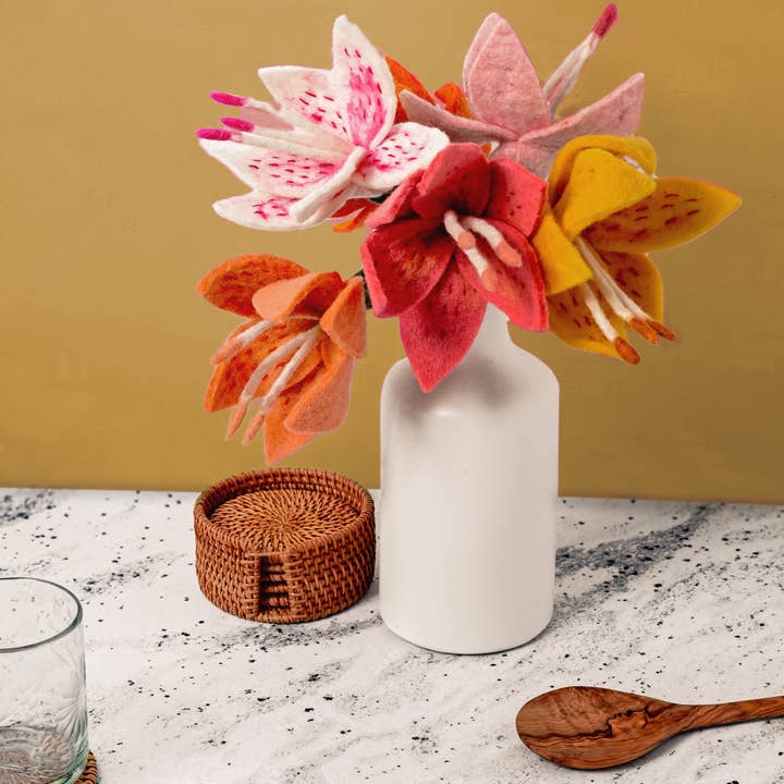 Global Goods Partners - Wholesale Artificial Flowers - Felt Stargazer Lily Flower2