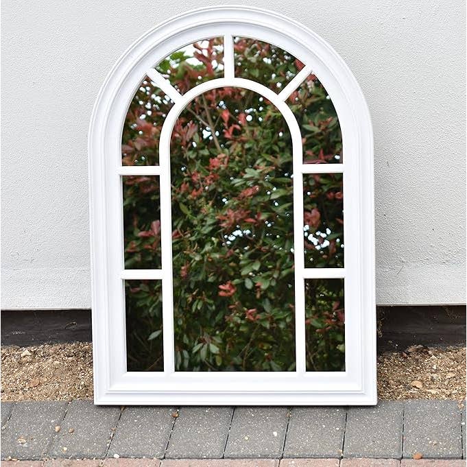 White Arched Top Mirror 70x50cm for wholesale by DEENZ