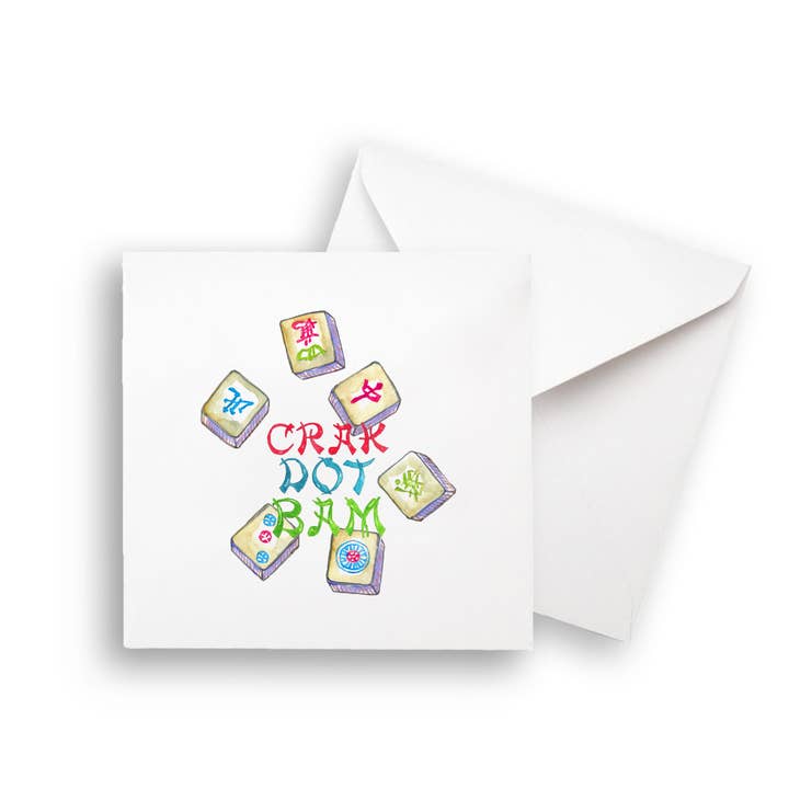 French Graffiti - Wholesale Tea Towel - Colorful Mahjong Tiles