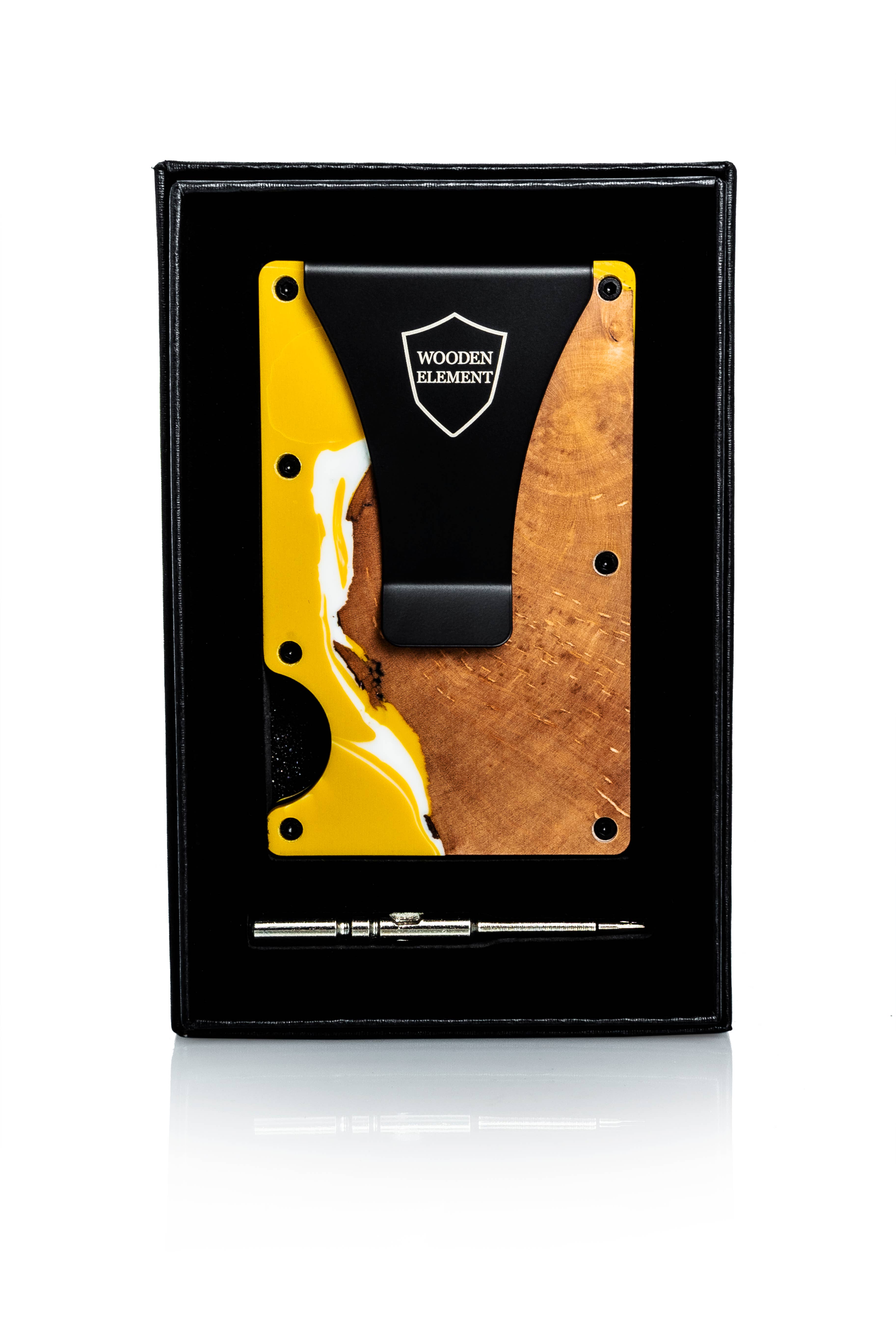 Wooden Element - Vente Présentoir – accessoires - Présentoir à portefeuilles avec 24 portefeuilles en bois et résine11