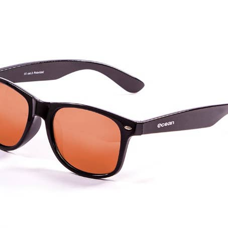 BEACH shinny black with revo red iridium lens for wholesale by Sunpers Sunglasses