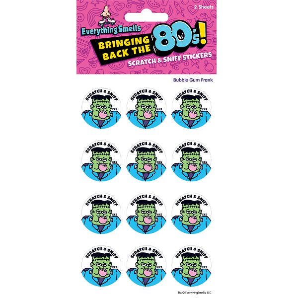 Bubble Gum Frank EverythingSmells Scratch & Sniff Stickers for wholesale by EverythingSmells, LLC