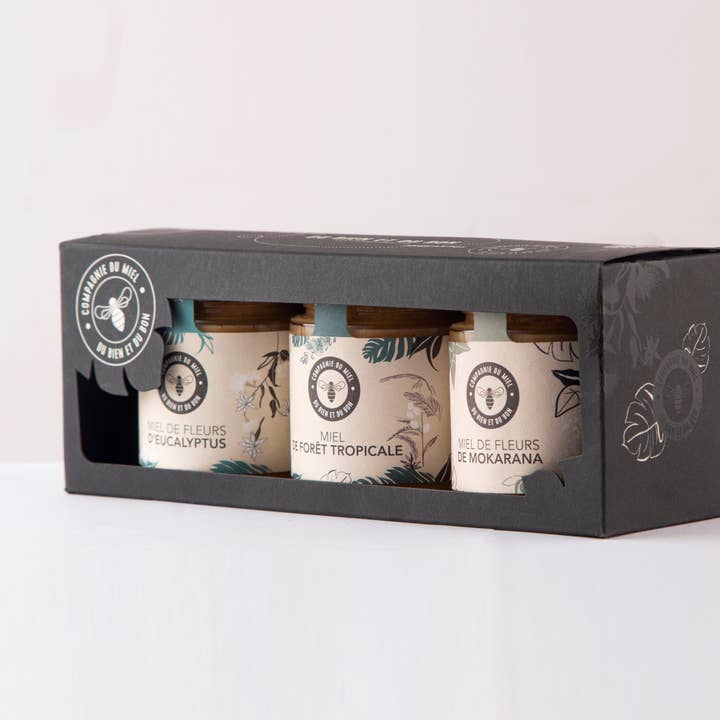 Discovery gift box 3 honeys for wholesale by Compagnie du Miel