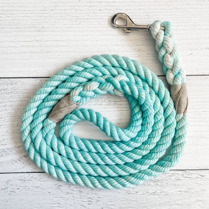 Downtown Dog - Wholesale Pet Leash - Dog - Aquamarine Dog Leash // Cotton Rope Lead