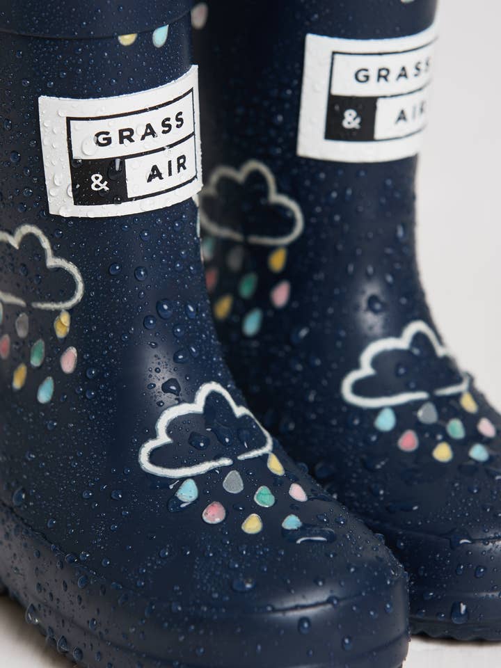 Grass & Air – Großhandel Gummistiefel – Kinder – Kinder Gummistiefel in Marineblau