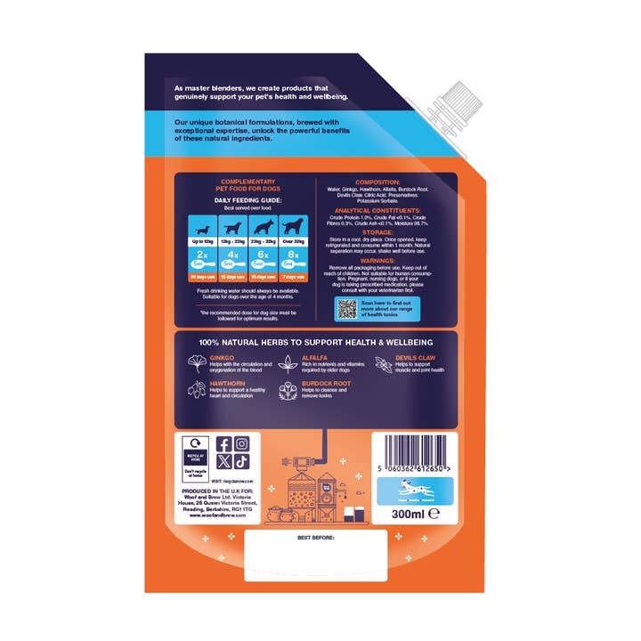 WOOF&BREW LTD – wholesale Pet supplement – Dog – Senior Hound Joint Care Helps Keep Older Dogs Active 3