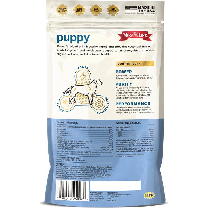 Pet Palette Distribution - Wholesale Pet Supplement - Dog - The Missing Link - Original Puppy Health 8oz