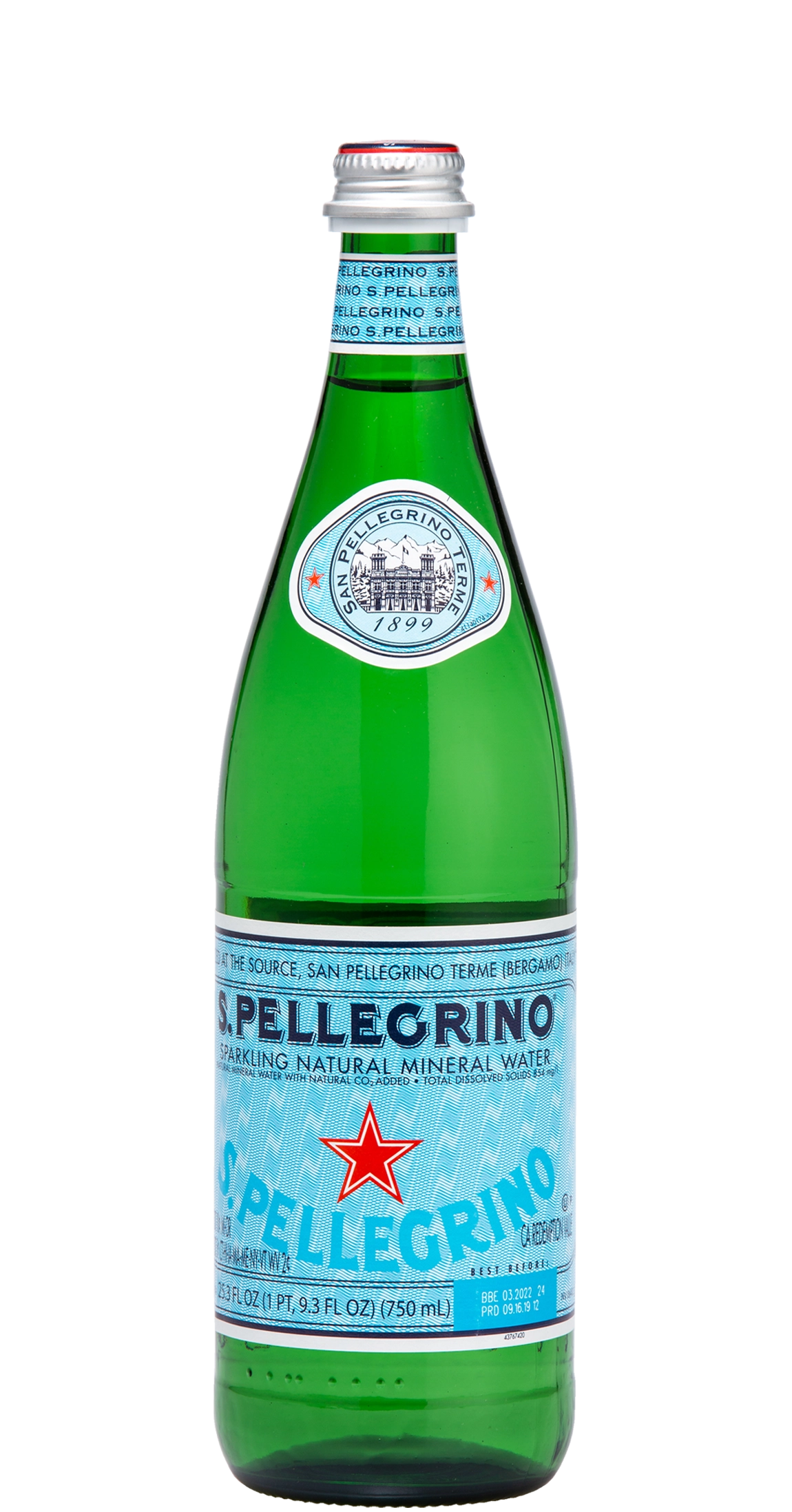 EcoQuality – wholesale Sparkling water – San Pellegrino Sparkling Mineral Water 750ml Bottle Case of 121