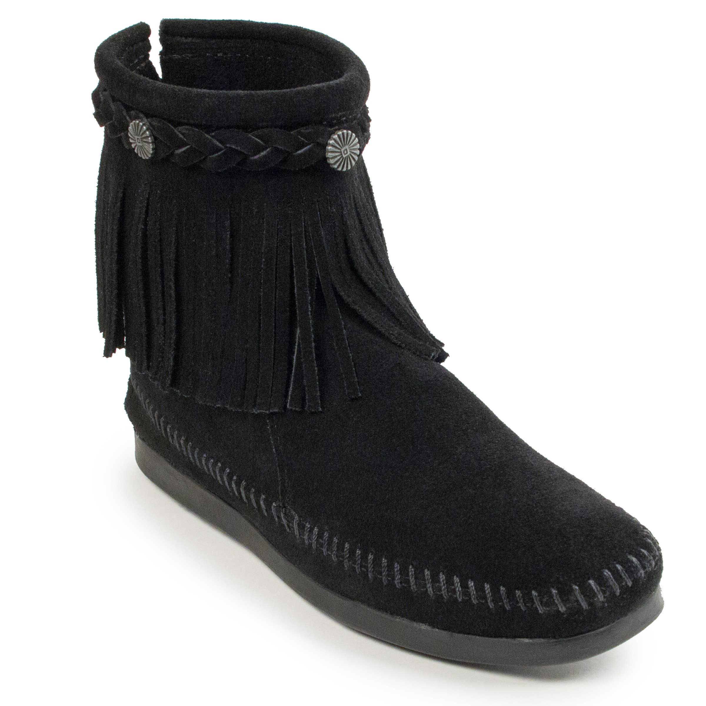 Minnetonka - Wholesale Booties - Women's - Women's Suede Fringe High Top Back Zip Ankle Boot Bootie9