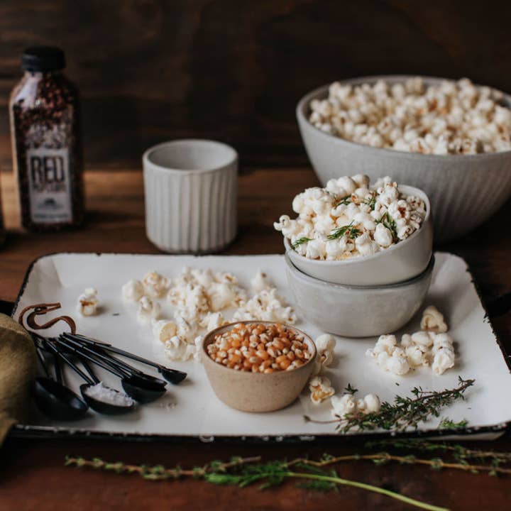 Petersen Family Farm - Wholesale Popcorn Kernels - Red Bottled Popcorn Kernels - Non-GMO, Locally Grown, No Dye