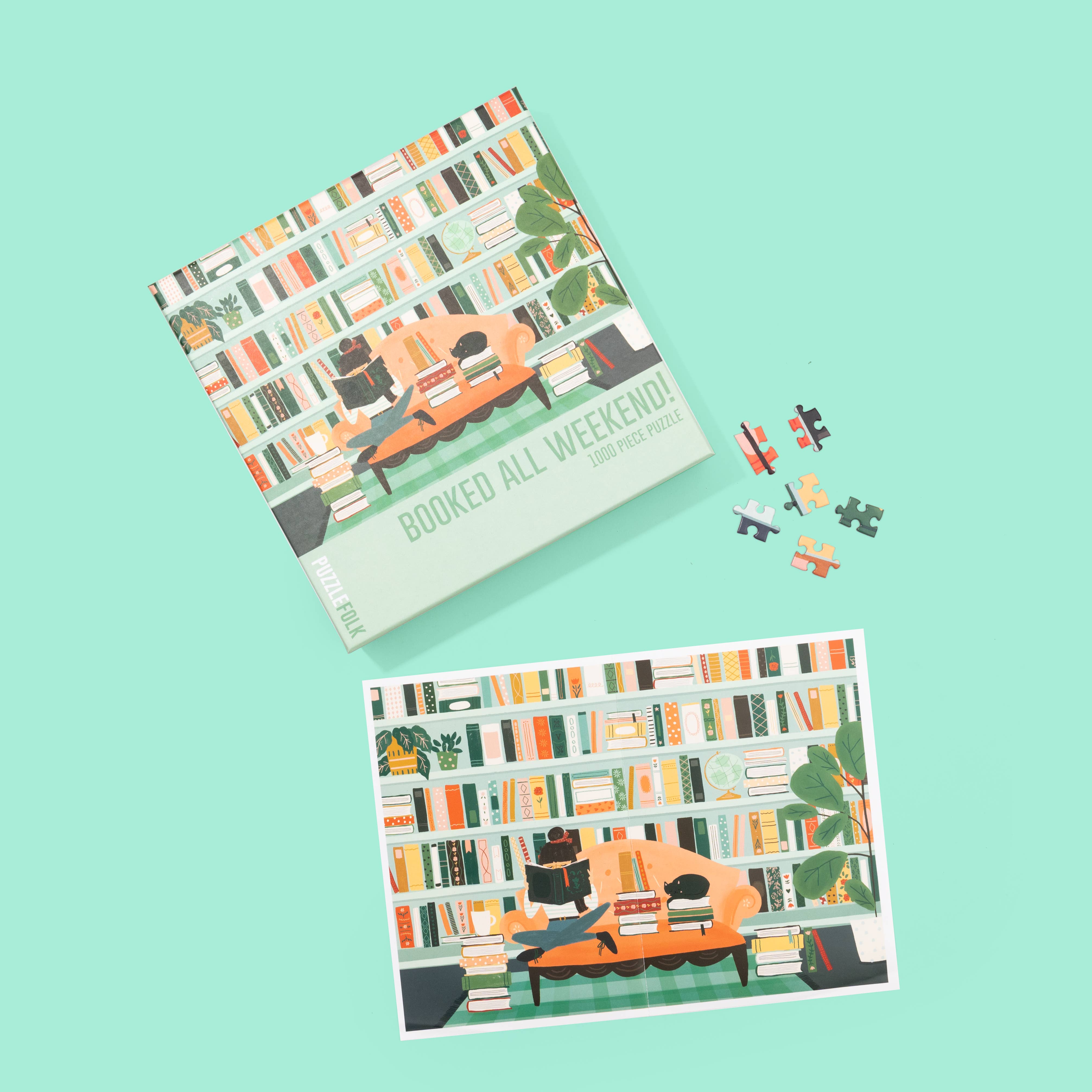 Puzzlefolk - Wholesale Puzzle - Adult - Booked All Weekend 1,000 Piece Book Puzzle4