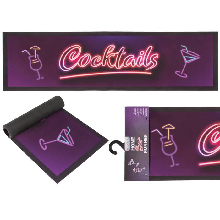 Out of the blue KG - Wholesale Cocktail/Liquor Glass - Home bar runner, Cocktails, approx. 89 x 25 cm,
