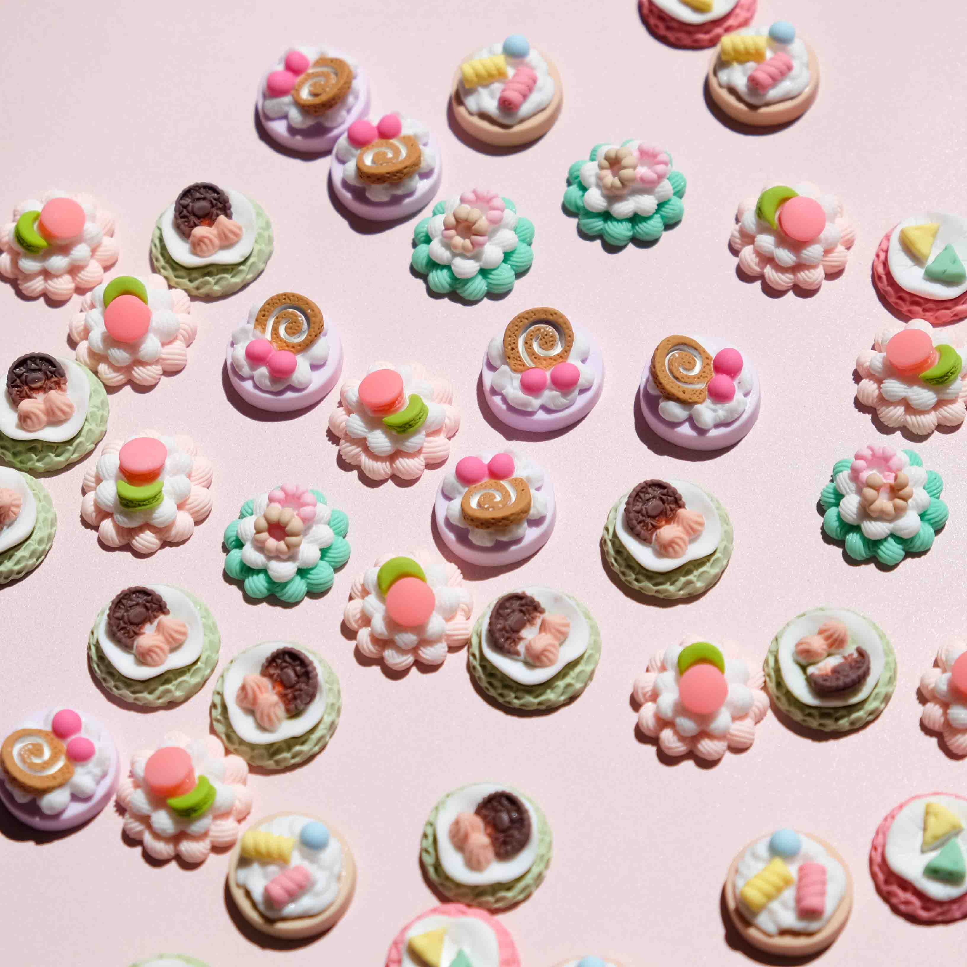 Moon Bunny - Wholesale Craft supplies - 3D Fruit Macaron Cakes (4 pcs)9