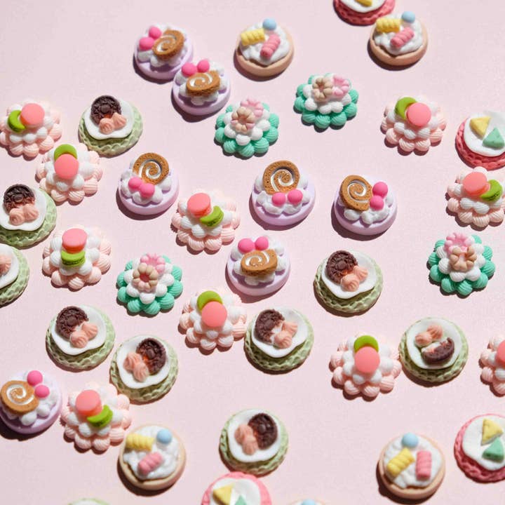 Moon Bunny - Wholesale Craft supplies - 3D Fruit Macaron Cakes (4 pcs)9