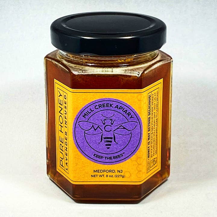 Mill Creek Apiary - Wholesale Honey - Lavender Infused Honey, 8oz.