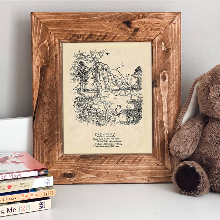 Winnie The Pooh Humming a Tune Framed Picture for wholesale by Swinford Designs