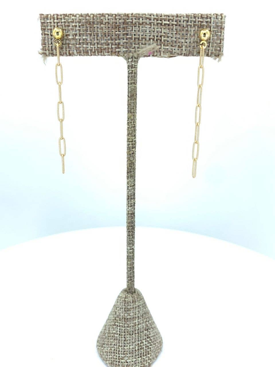 BMR – wholesale Dangle earrings – Matte Paperclip Earring on Ball Post