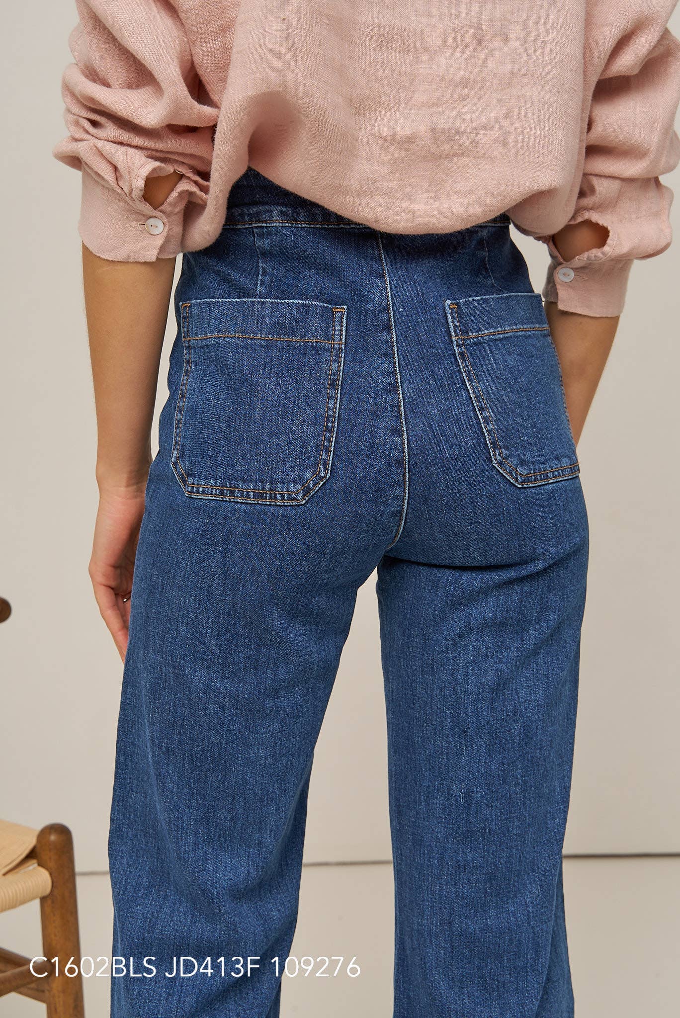 Oraije Paris - Vendita all'ingrosso Jeans - Donna - Jeans larghi Victorine a 6 bottoni15