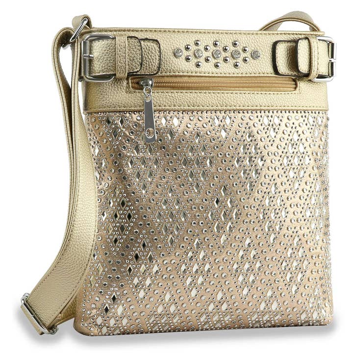 Handbag Express - Vente Sac à bandoulière – femme - Écharpe à bandoulière Diamond Bling3