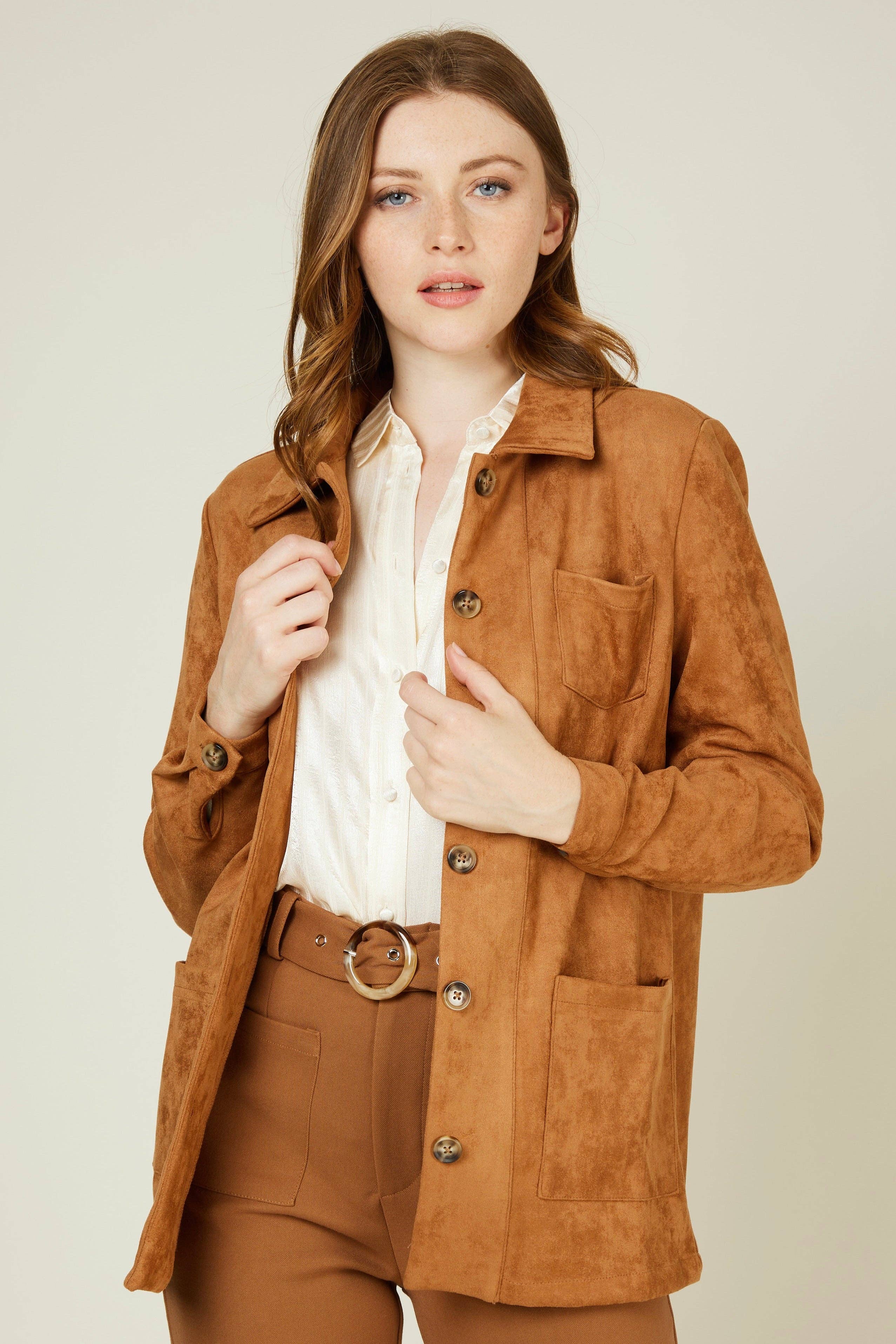 Andy & Lucy - Wholesale Jacket - Women's - VERA - Workers' style jacket in soft suede7