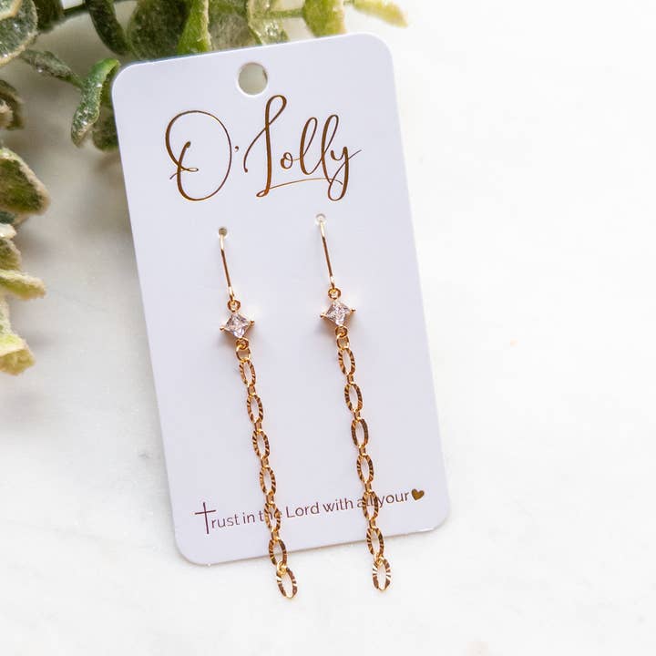 18k Gold Plated Textured Chain (w/CZ) Style 4 for wholesale by O’Lolly Jewelry