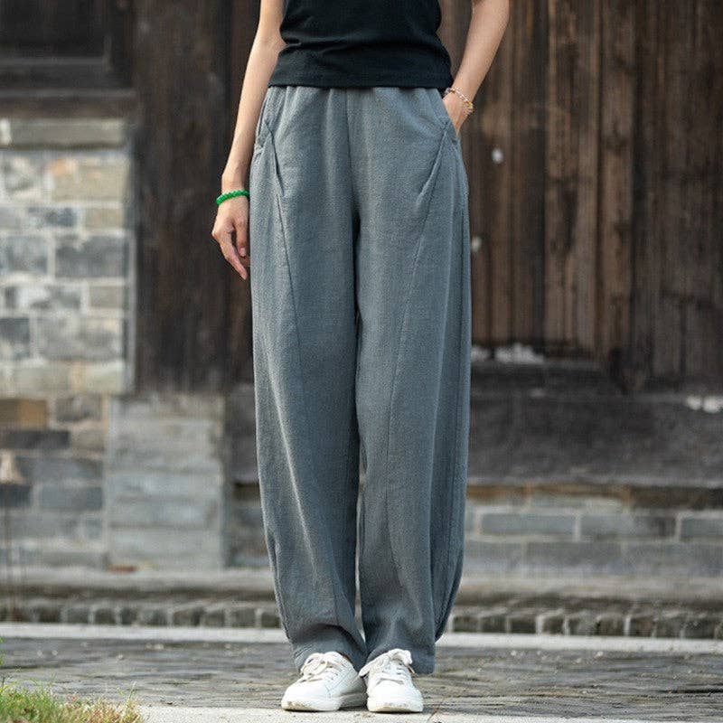 UZ Wholesale Store - Wholesale Pants - Women's - Lightweight Casual Lantern Pants in Solid Color3