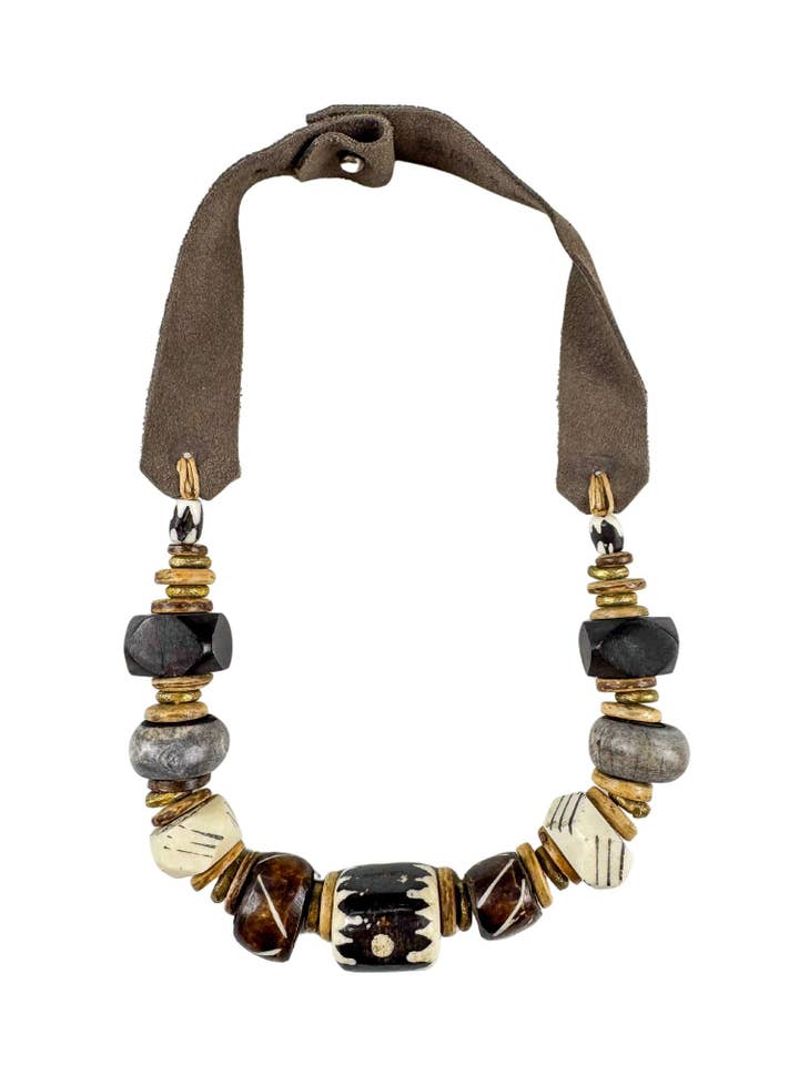 Mid Classic Necklace | Mixed Tribal for wholesale by Twine & Twig
