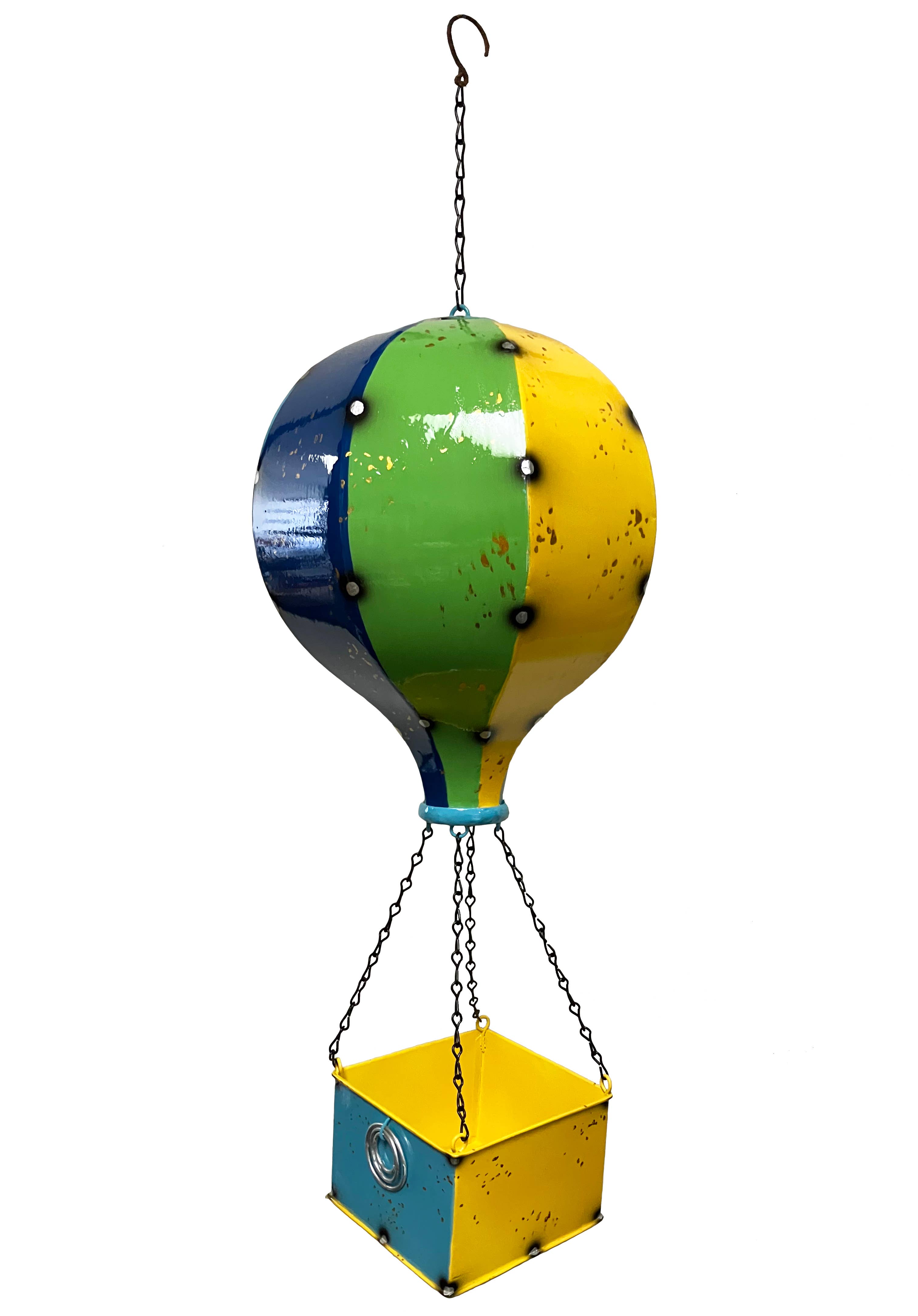 Continental Art Center - Wholesale Hanging Planter - Hanging Colorful Enameled Metal Hot Air Balloon Planter1