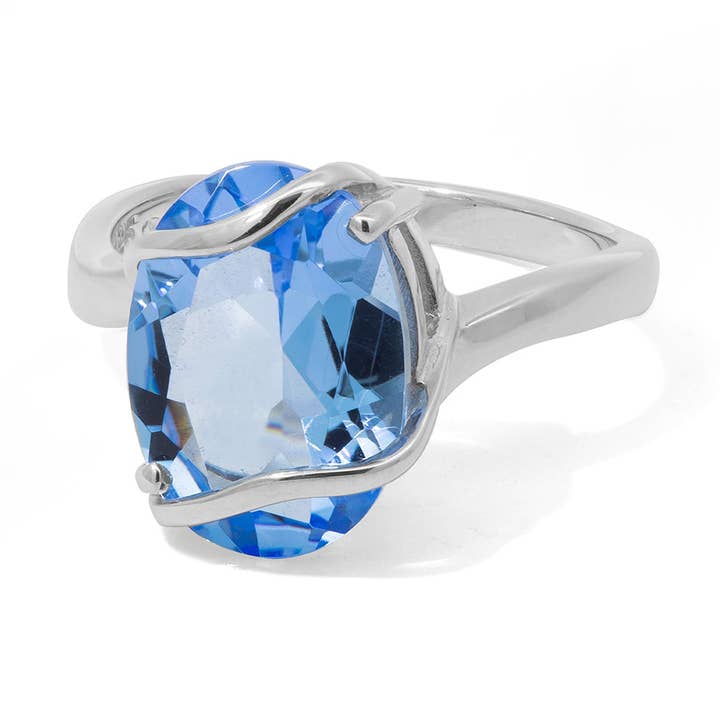 Oval Gemstone Rings (RF 381) for wholesale by Boma Jewelry