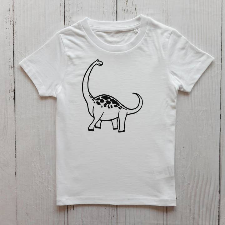 Camiseta Infantil Dinosaurio Blanca para venta al por mayor de Imo Imo Baby