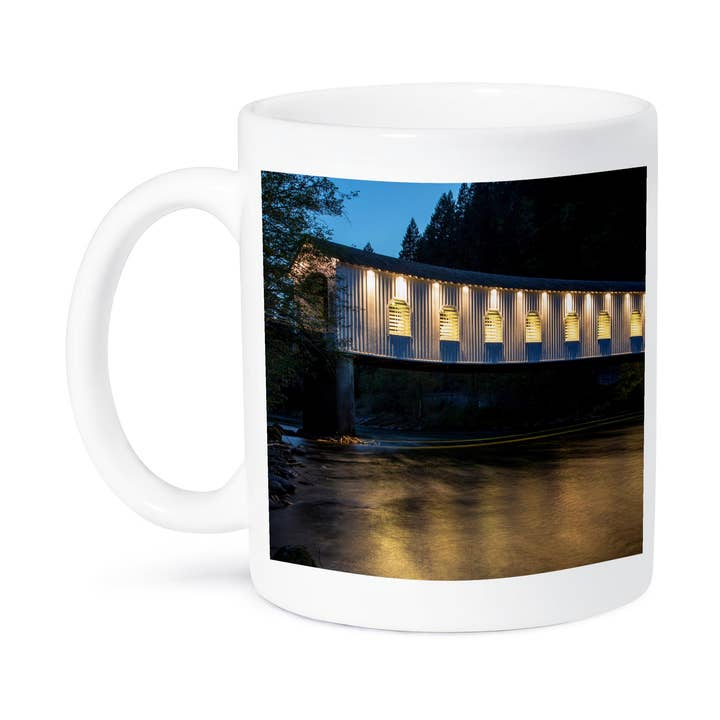 3dRose – Engroshandel Kaffekrus – 3dRose, Goodpasture Overdækket Bro, McKenzie River, Lane County, Oregon, USA, Krus8