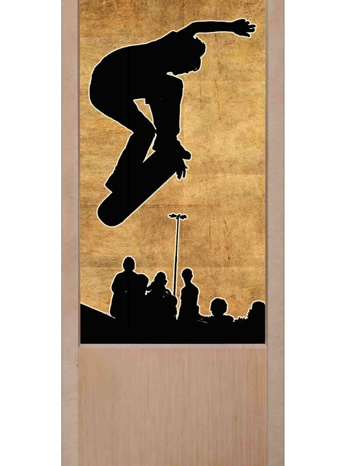 Lámpara de mesa de madera skate para venta al por mayor de DB GROUP SRL