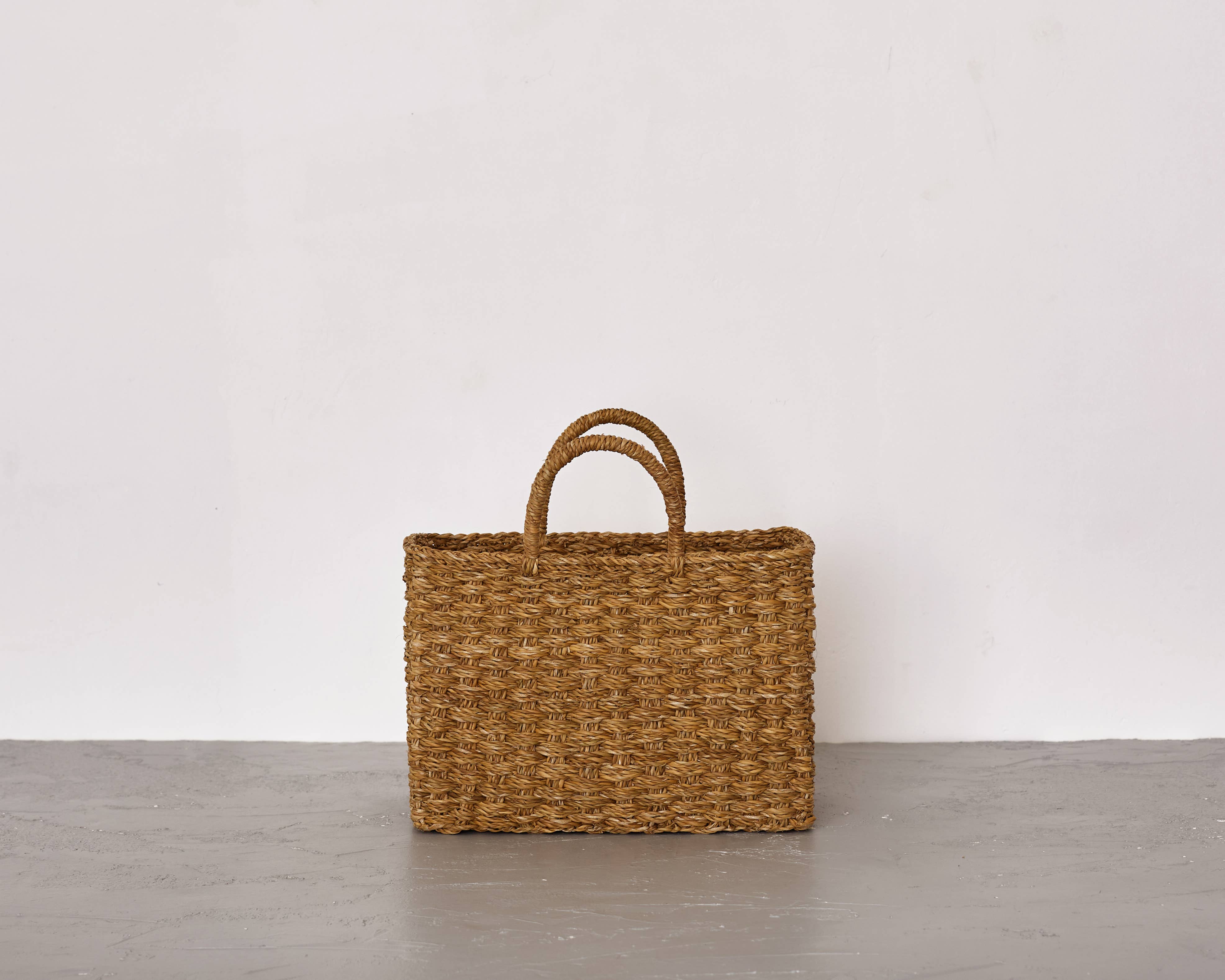 Will & Atlas - Vente Paniers - Panier rectangulaire de récolte en tissage Chatai, 3 tailles3