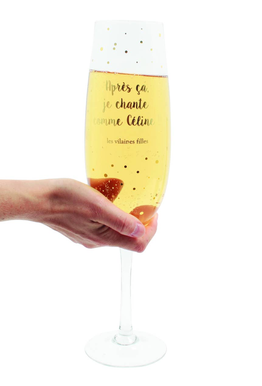 Les Vilaines Filles - Wholesale Wine Glass - XXL CUT GLASS "after this, I sing like Céline"