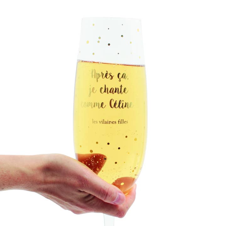 Les Vilaines Filles - Wholesale Wine Glass - XXL CUT GLASS "after this, I sing like Céline"0