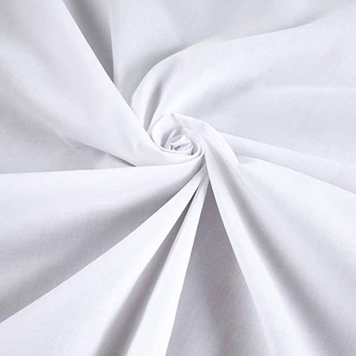White Broadcloth Fabric for Shirt, Crafts, Decor & Apparel for wholesale by Radyan Fabrics