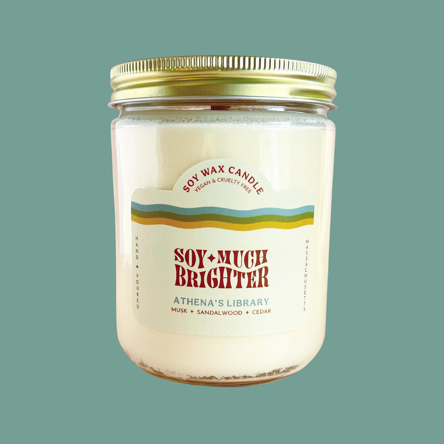 Soy Much Brighter Candle Co. - Wholesale Jar/Filled Candle - Athena's Library // Soy Wax Non-toxic Candle1