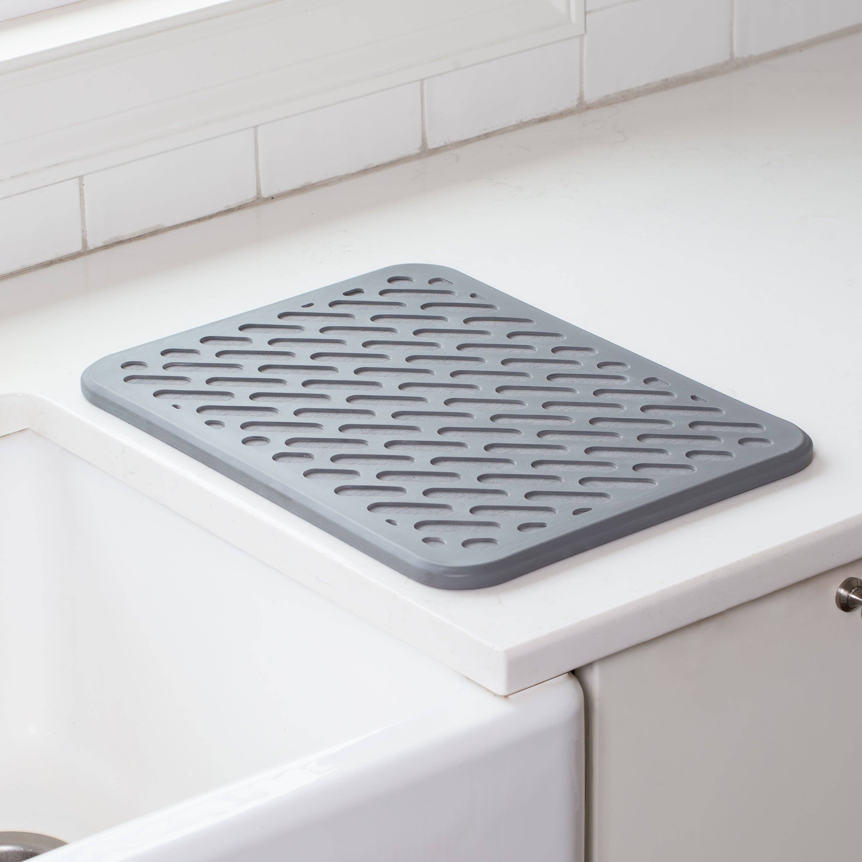Better Houseware Corp. - Wholesale Dish Drying Mat/Rack - The Magic Dishmat: Stone & Silicone Quick Dry Mat2