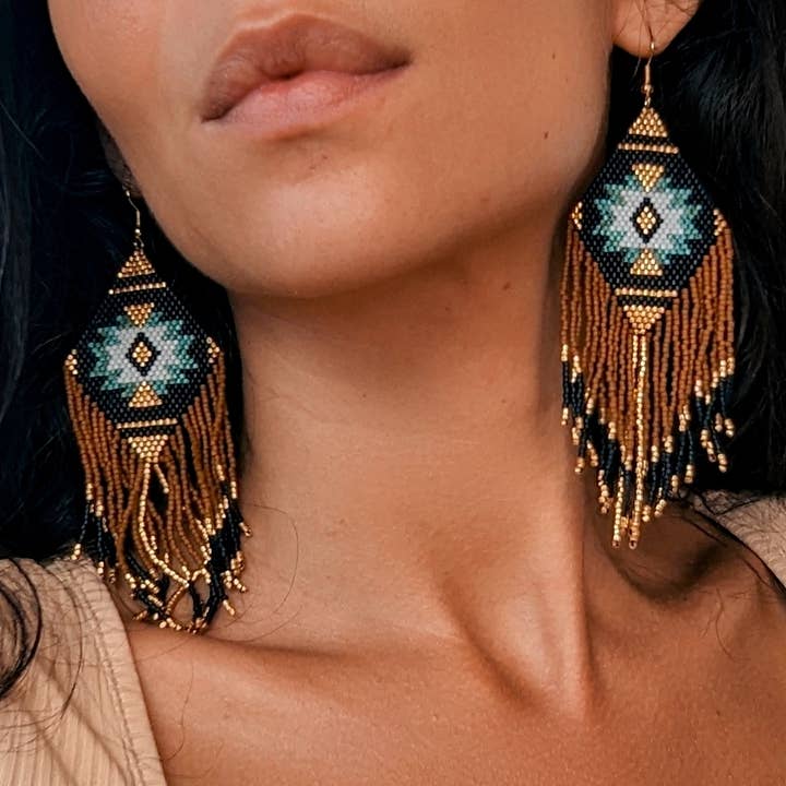 Agua del Río - Wholesale Dangle Earrings - Colombian handmade earrings - MELANIN1